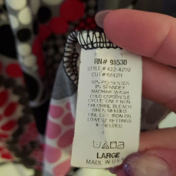 CDW Creative Design Works Cicle Patterned Scoop Neck Blouse - Picture 6 of 7